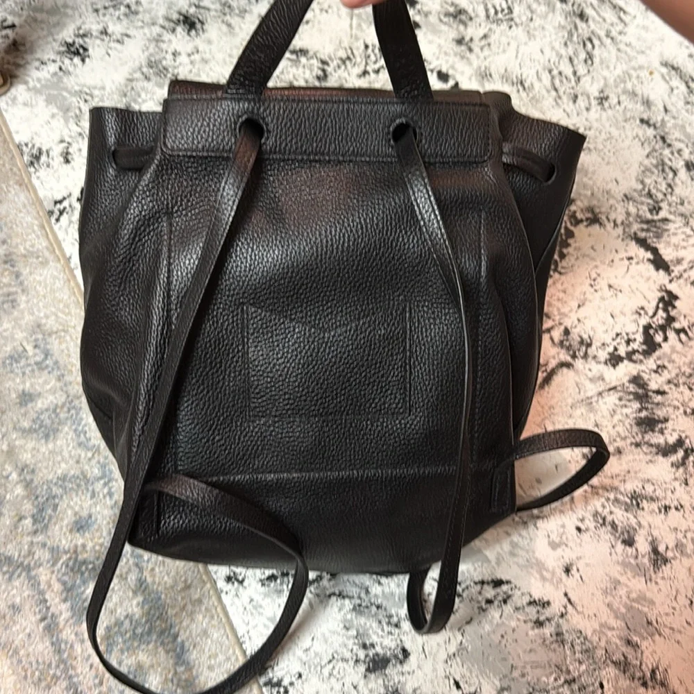 Michael Kors Junie Flap Black Leather‎ Backpack